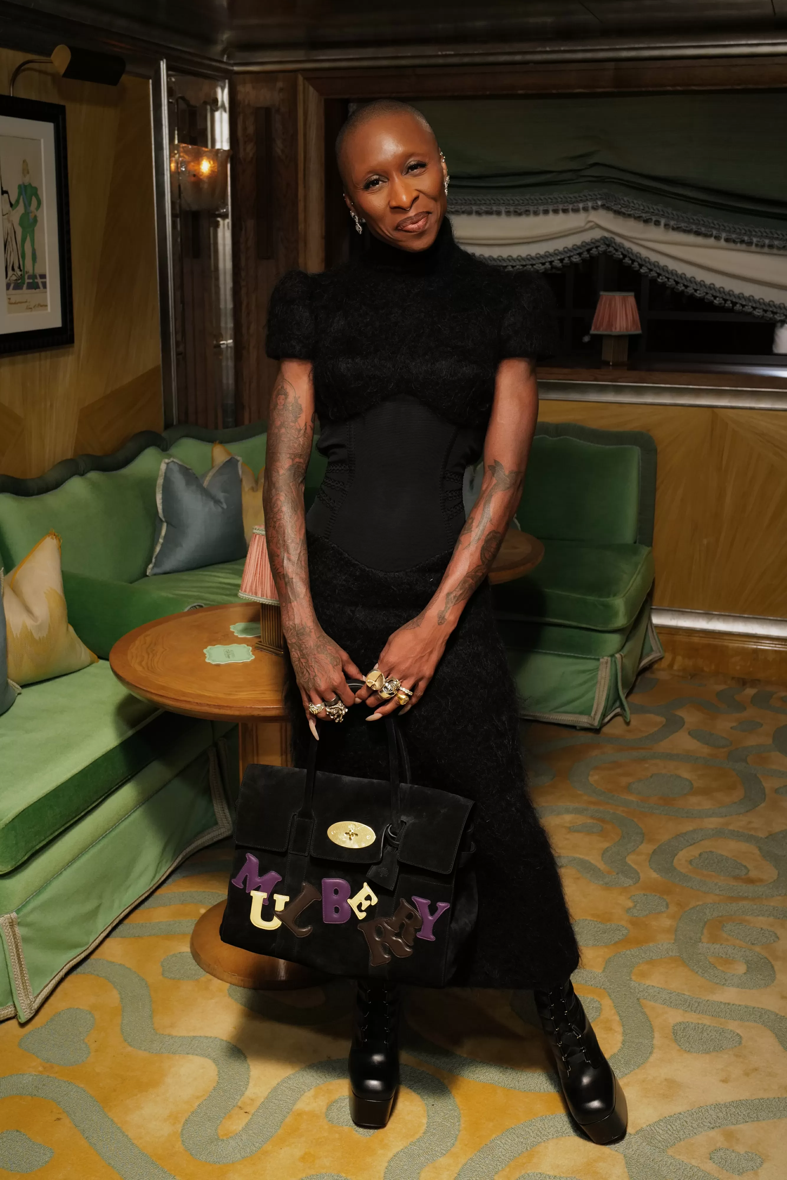 Cynthia Erivo Takes a Break From ‘Dracula’ to Attend Mulberry Cocktail Party at The Dorchester in London