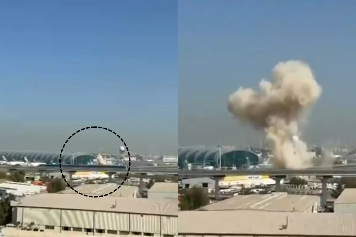 Smoke Billows After Drone Strikes Dubai Airport Runway, Flights Operations Hit | Watch