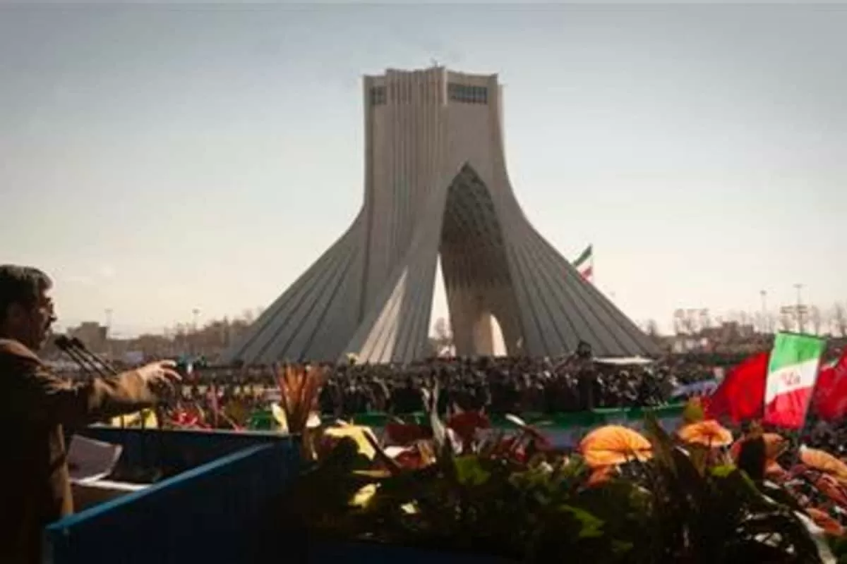Blasts Erupt Live On Iranian State TV At Tehran's Revolution Square, Crowd Remains Defiant | Watch